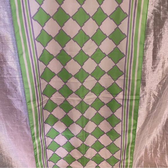 Vintage Raffaello polyester scarf EUC, Made in Italy, geometric print. 18”x54” - Picture 4 of 7